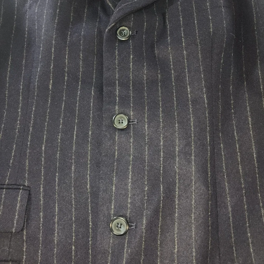 Abercrombie & Fitch Mens Navy Blue Pinstripe 100% Wool 3-Button Blazer Jacket M